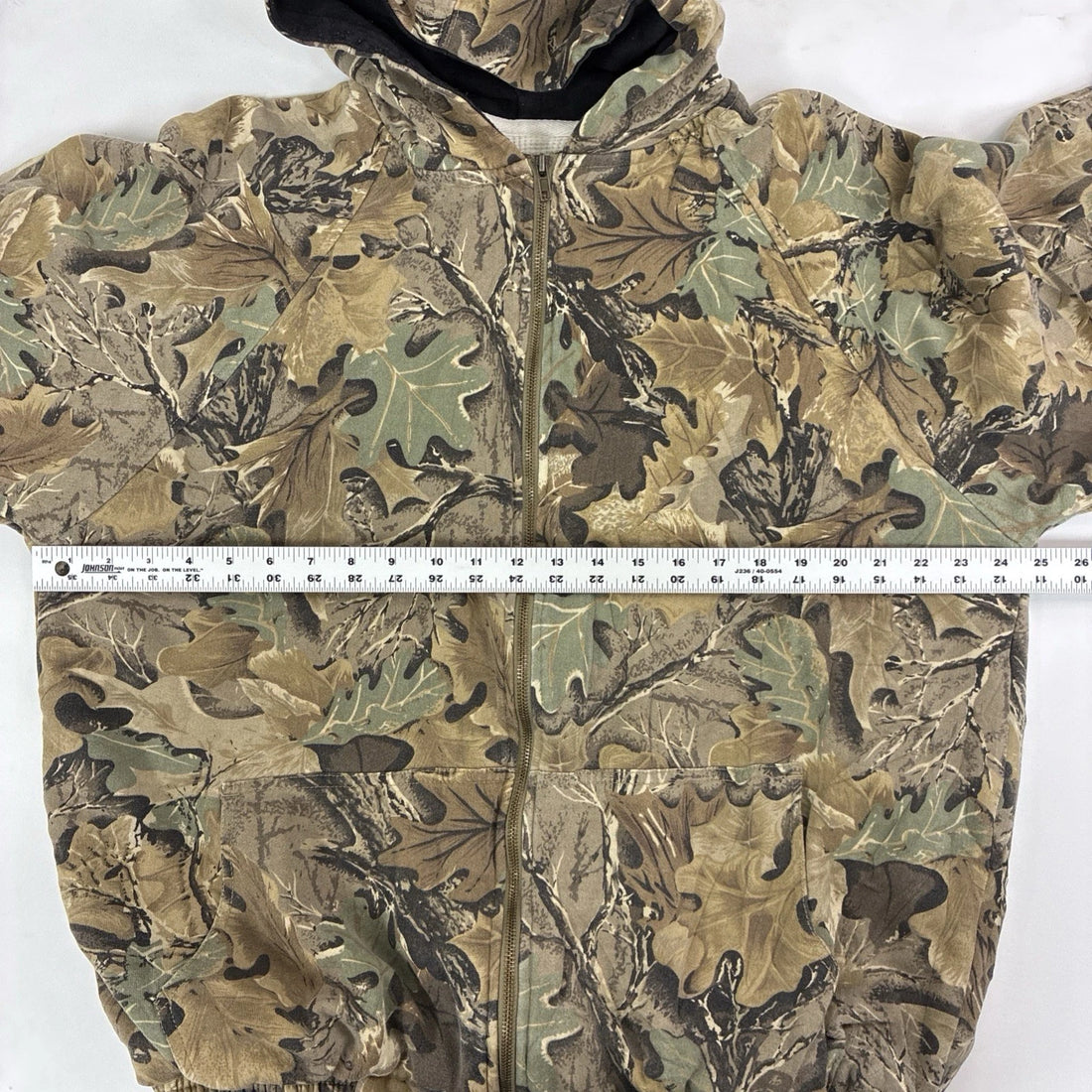 Tree Camo Thermal Lined Sweatshirt Hoodie Size XL