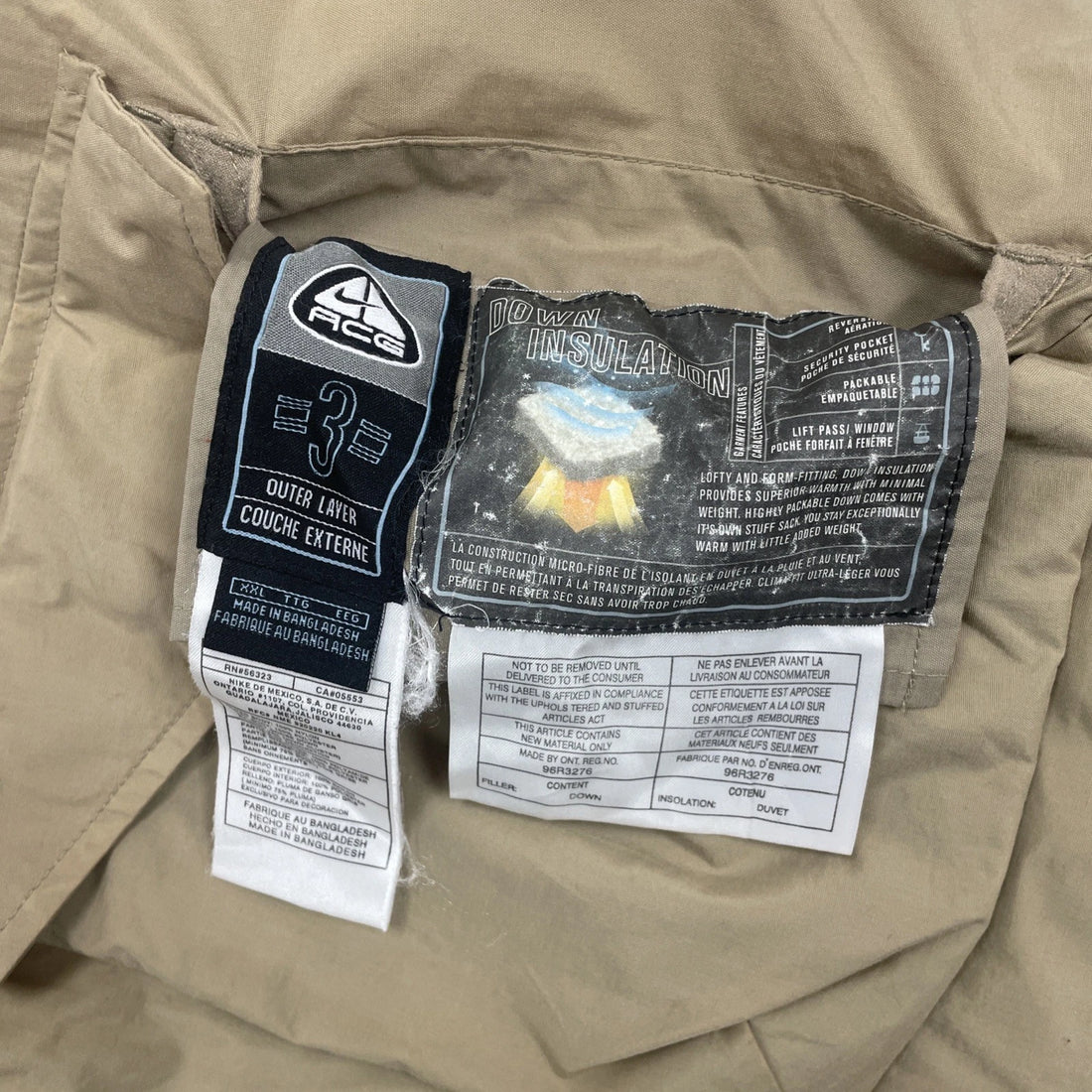 Vintage Nike ACG 3 Outer Layer Puffer Vest Jacket 2XL Reversible