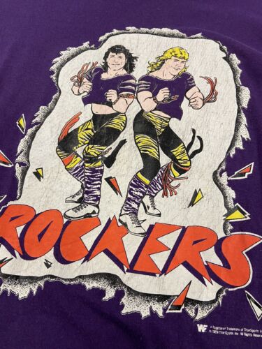Vintage The Rockers Wrestling T-Shirt Medium Shawn Michaels Marty 1989 80s WWF