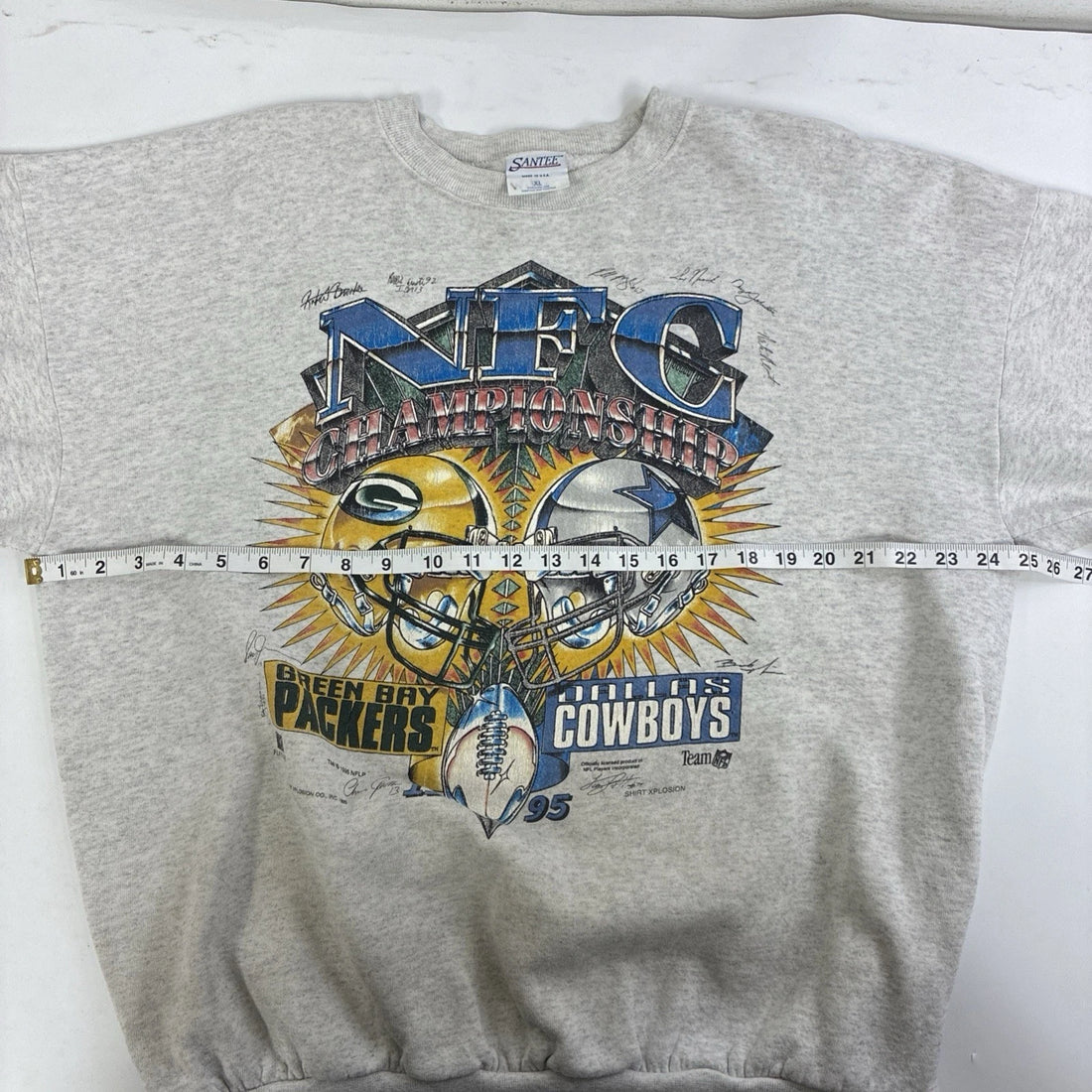 Vintage Packers Cowboys NFC Championship Sweatshirt Crewneck Size XL 90s NFL
