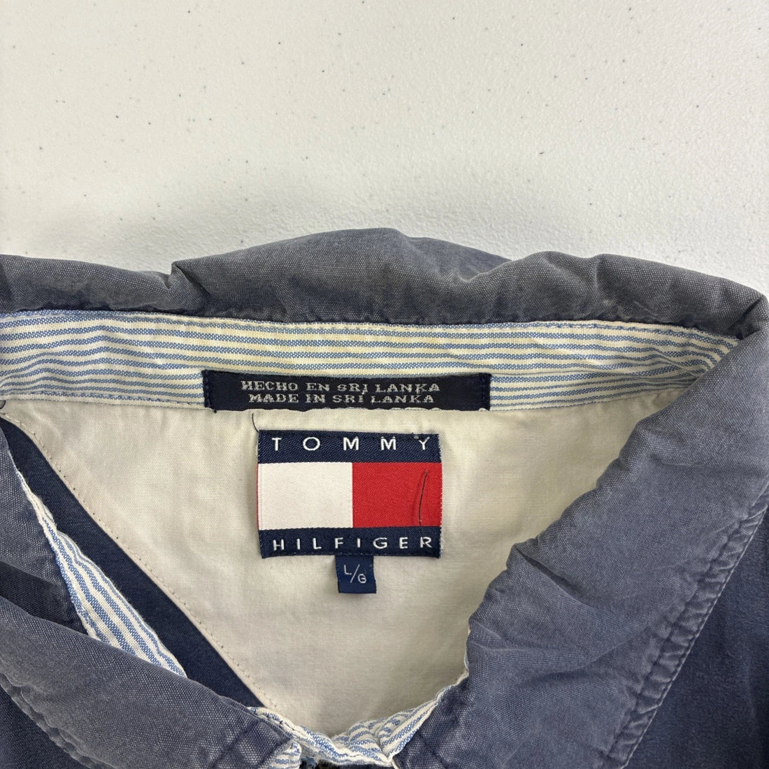 Vintage Tommy Hilfiger Harrington Bomber Jacket Size Large Blue