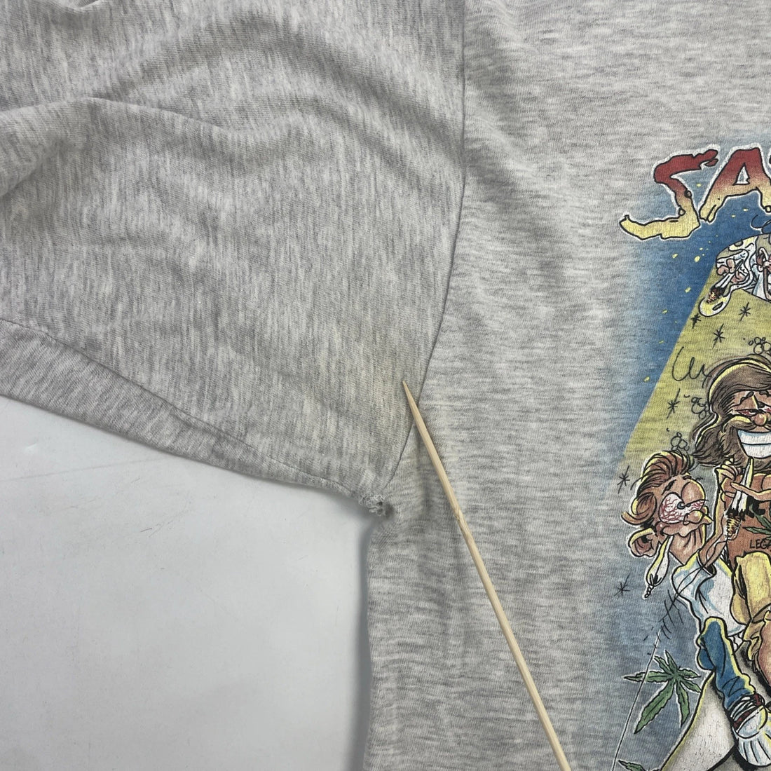 Vintage Weed Marijuana Amsterdam Caricature T-Shirt Size Medium 90s