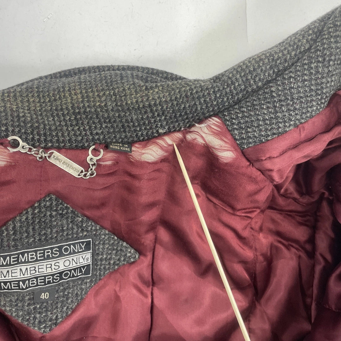 Vintage Members Only Wool Bomber Jacket Size 40