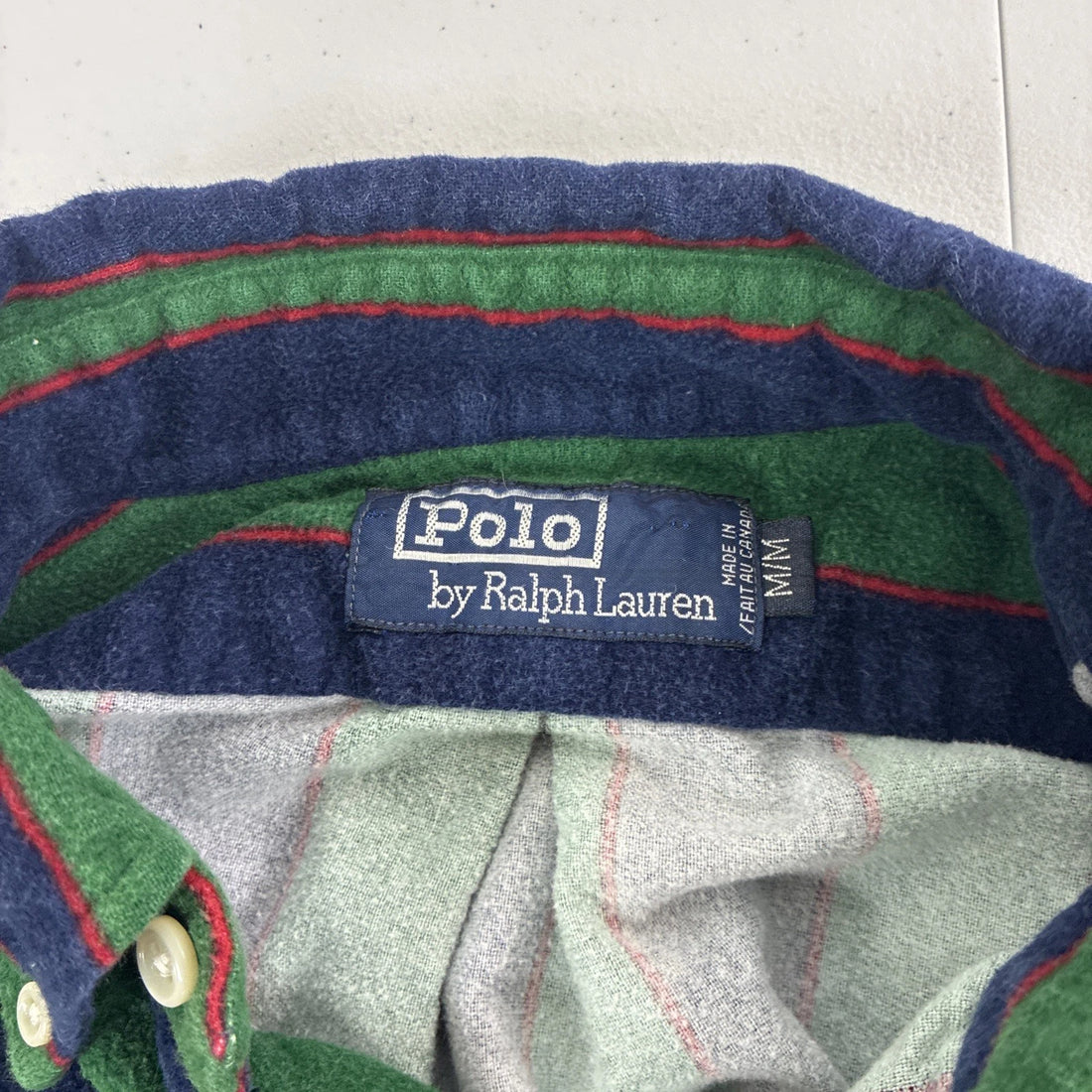 Vintage Polo Ralph Lauren Button Up Shirt Size Medium Striped