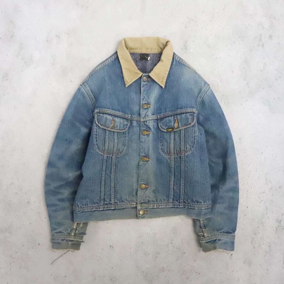 Vintage Lee Blanket Lined Denim Trucker Jacket Size XL