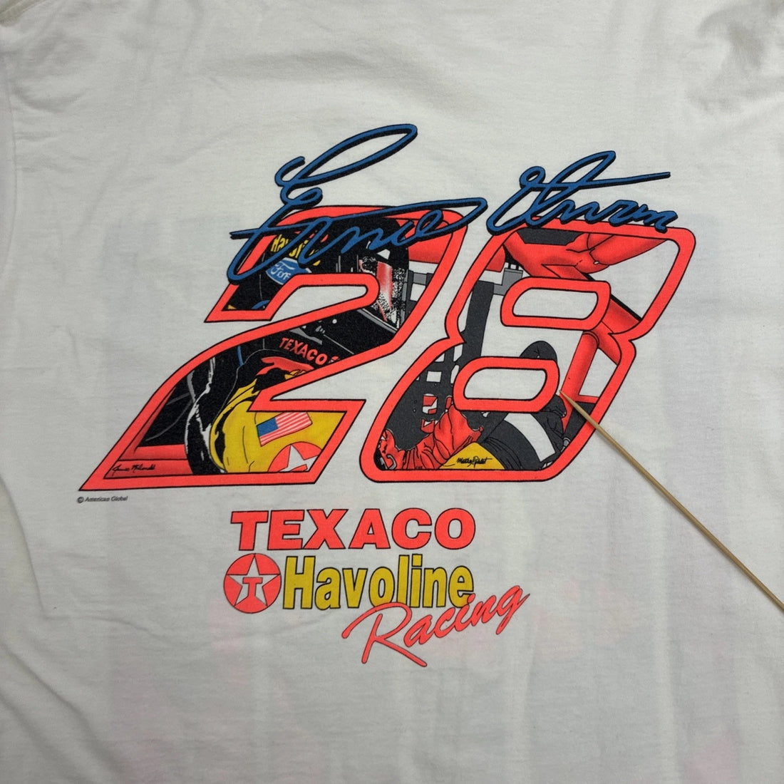 Vintage Ernie Irvan Texaco Havoline Racing T-Shirt Size XL 90s