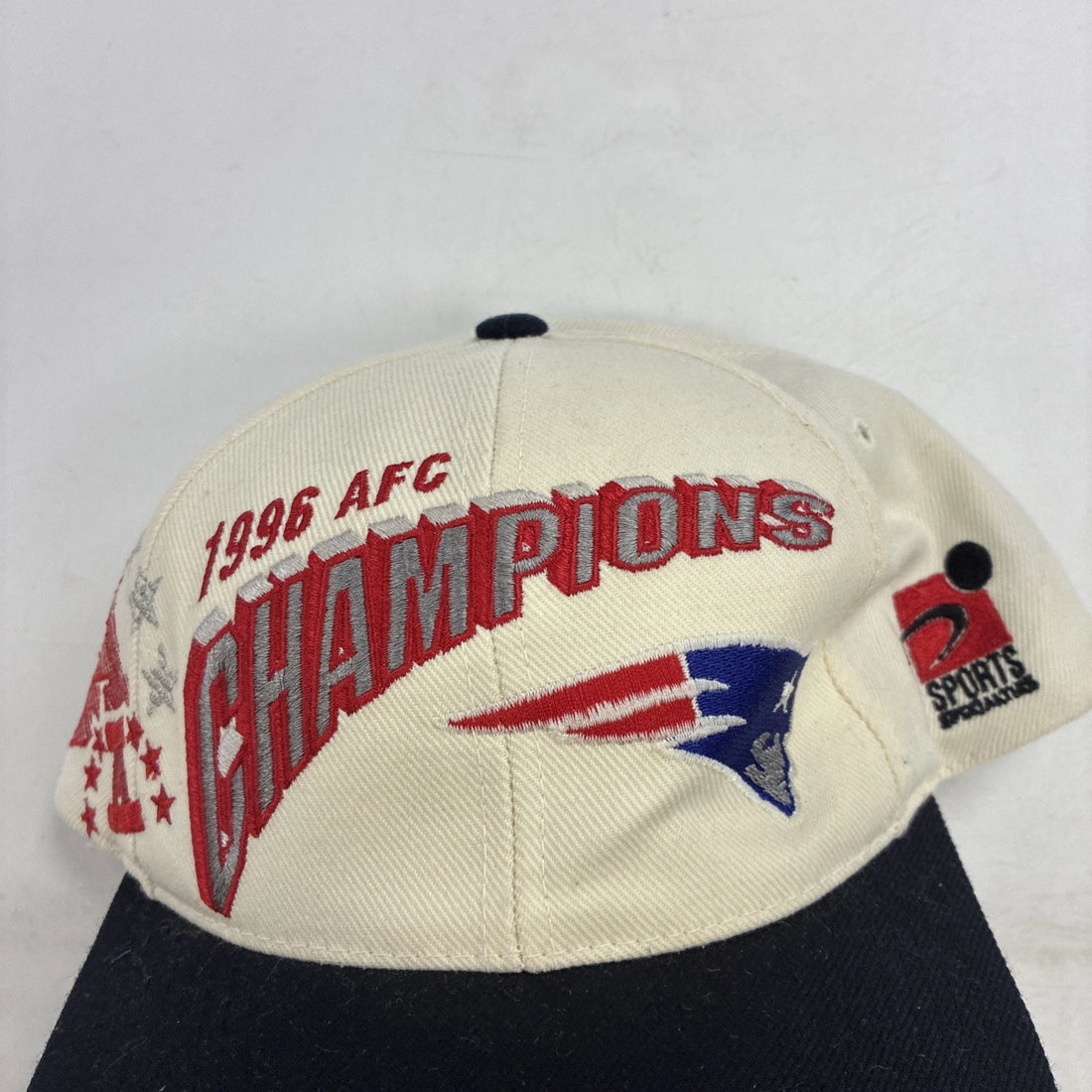 Vintage New England Patriots Wool Shadow Sports Specialties Snapback Hat 90s NFL