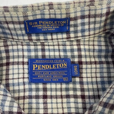 Vintage Pendleton Wool Fireside Button Up Shirt Size XL Long