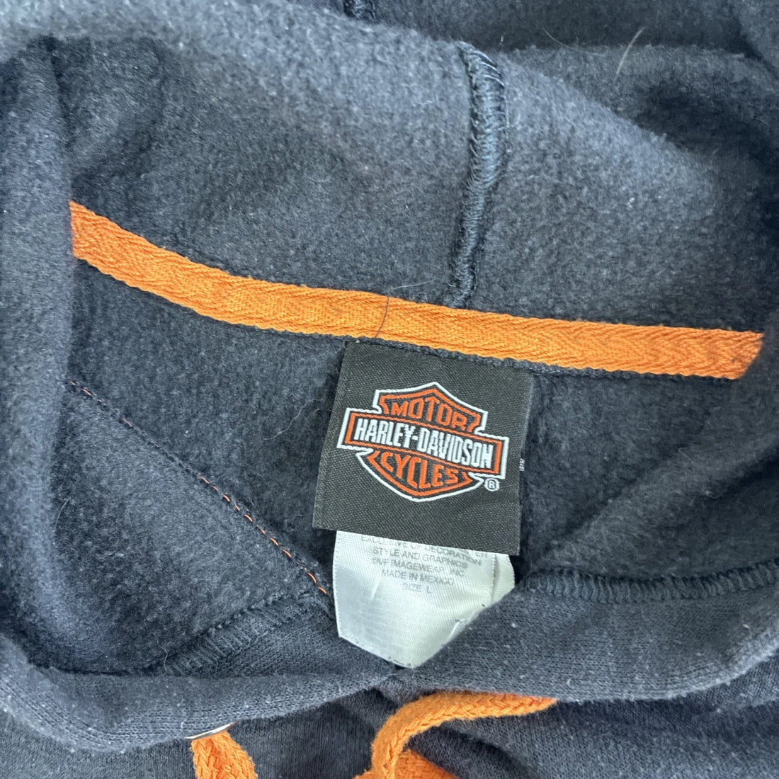 Harley Davidson Motorcycles Skull Sweatshirt Hoodie Size Large