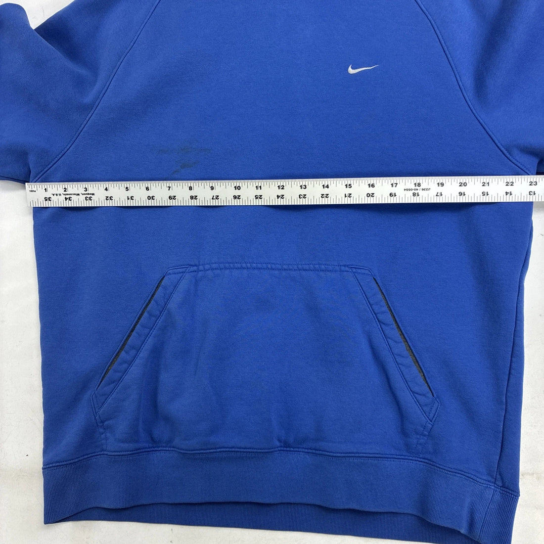 Nike Sweatshirt Hoodie Size Large Blue Embroidered Swoosh
