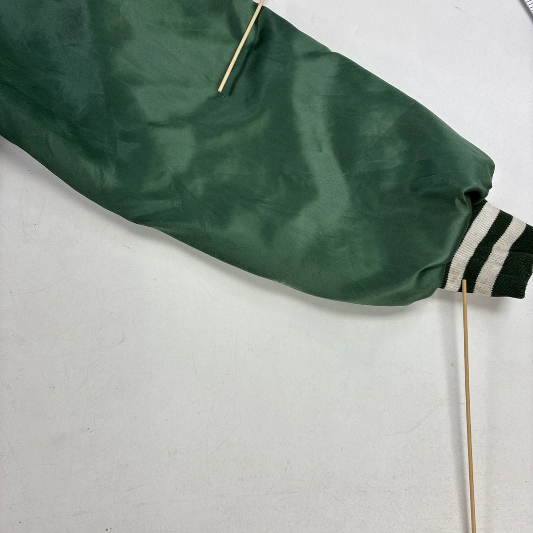 Vintage Michigan State Spartans Holloway Satin Bomber Jacket Size Medium NCAA