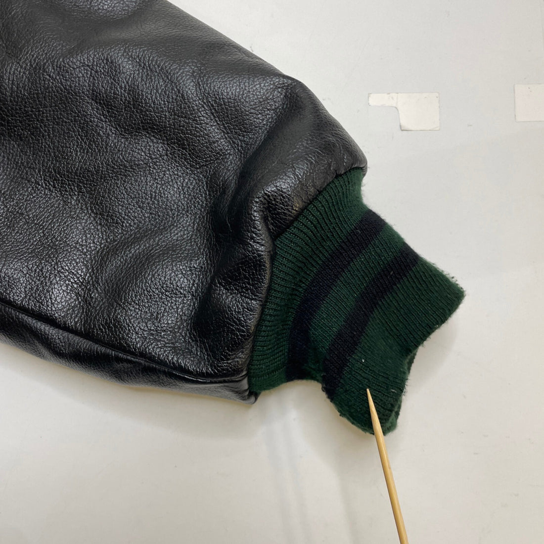 Holloway Leather Wool Varsity Jacket Size Large Green