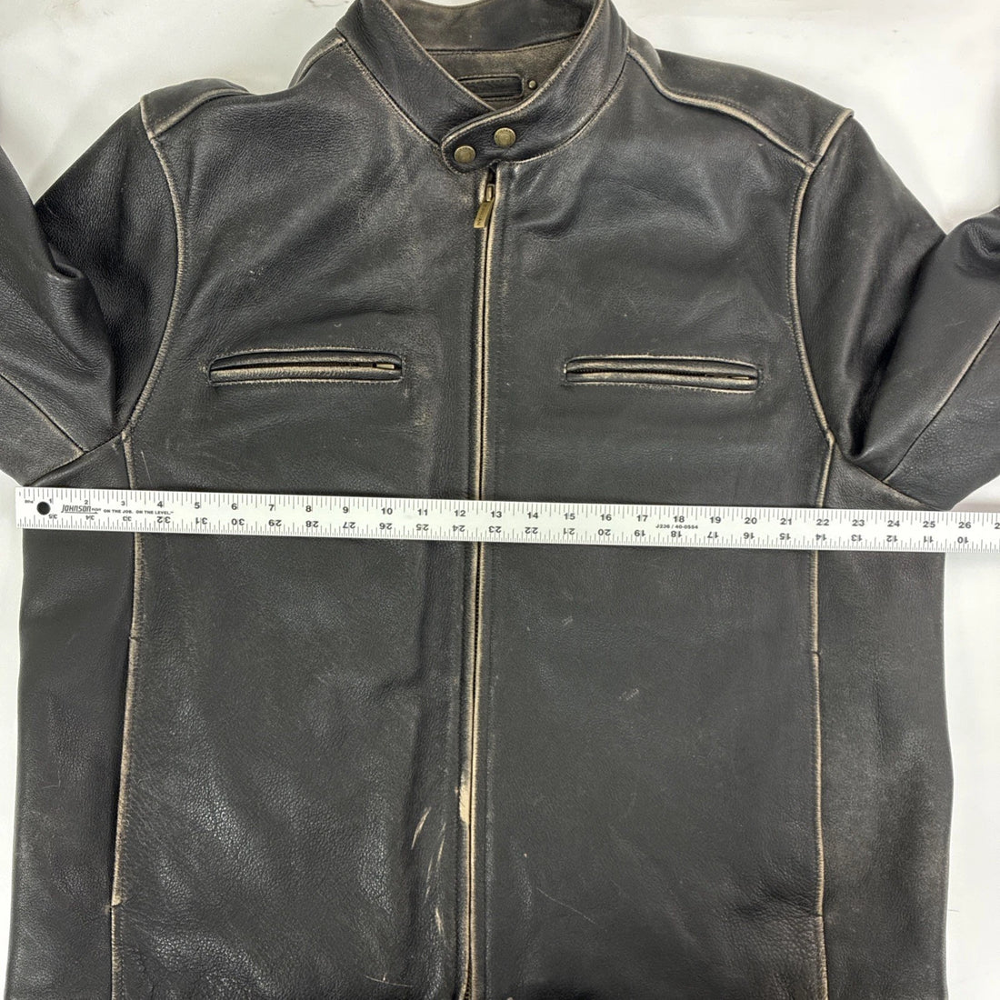 Wilson M Julian Leather Motorcycle Cafe Racer Jacket Size XL