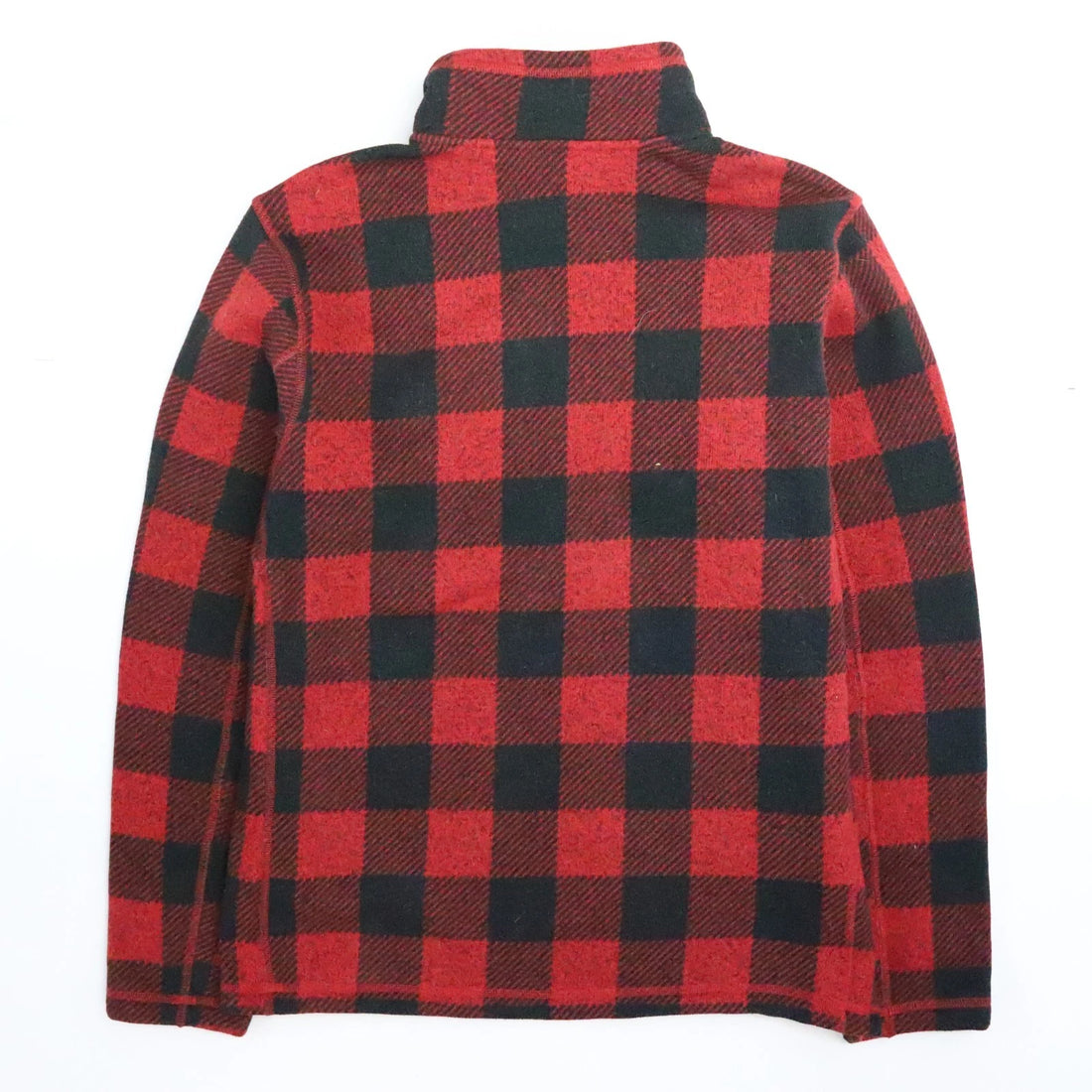 The North Face Pullover Fleece Jacket Size Large Red Buffalo Plaid