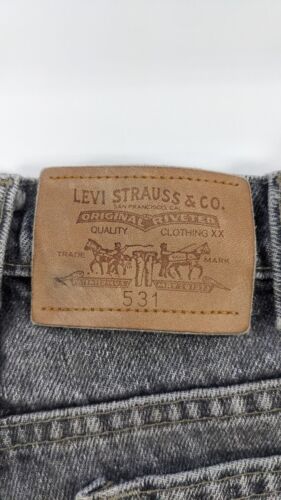 Vintage Levi Strauss & Co 531 Denim Jeans Pants Size 33 X 32 Black