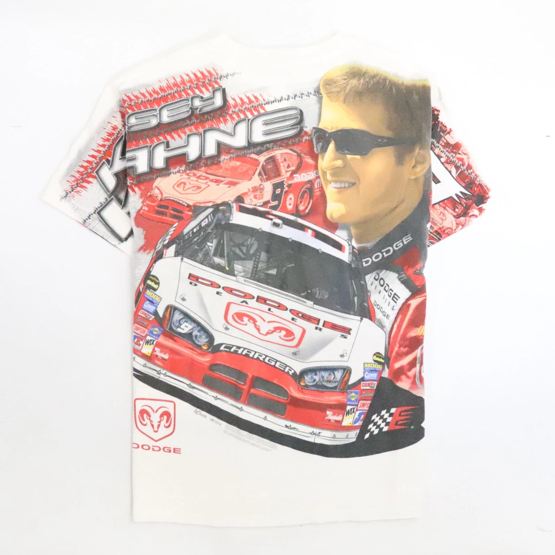 Kasey Kahne Dodge Racing T-Shirt Size Large All Over Print NASCAR