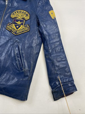 Vintage Ryerson Engineering Leather Varsity Jacket Size Medium