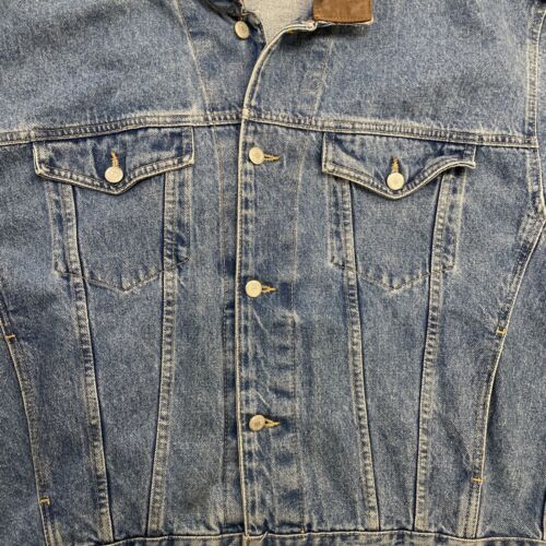 Vintage Roots Denim Trucker Jacket Size Large Blue