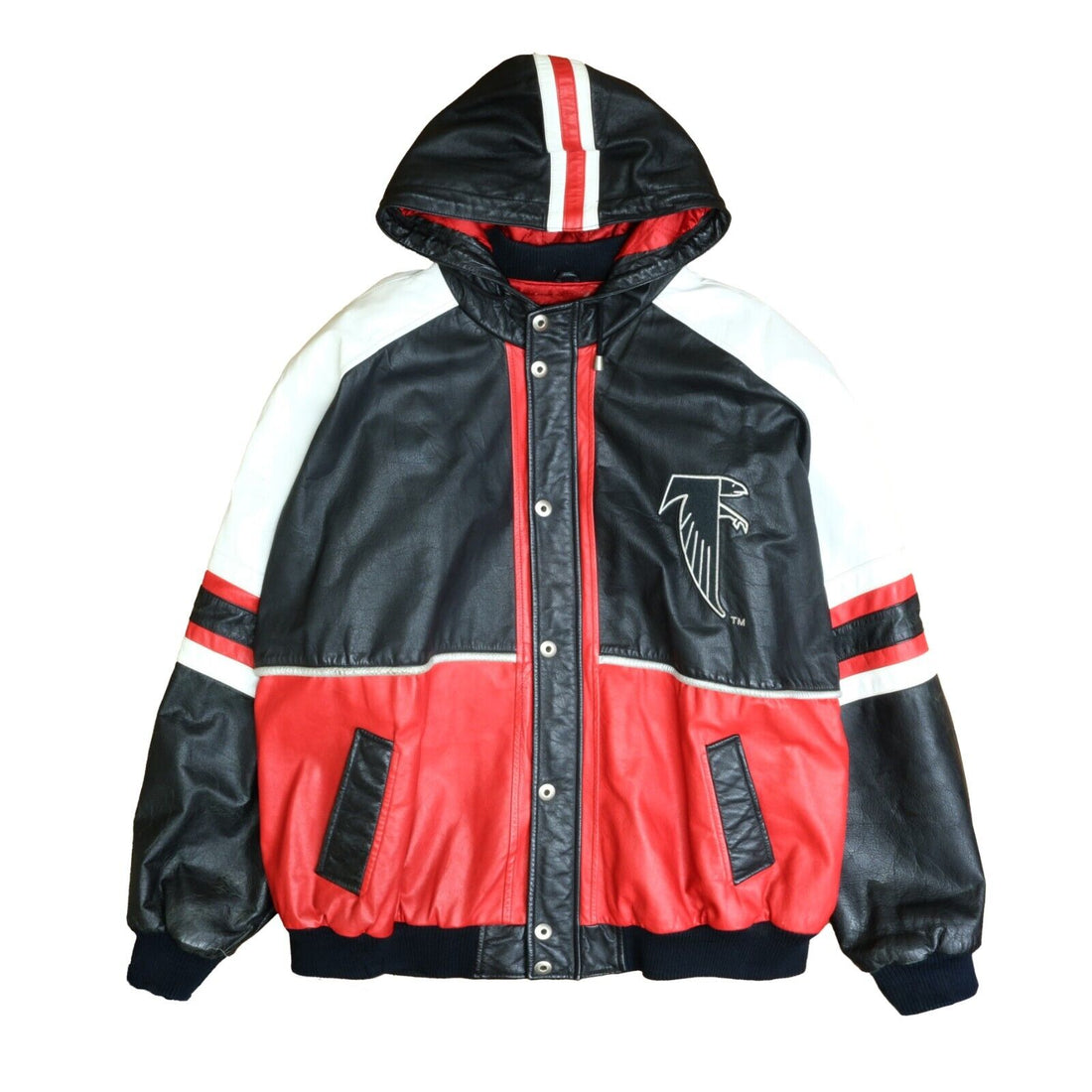 Vintage Atlanta Falcons G-III Carl Banks Leather Jacket Size 2XL NFL