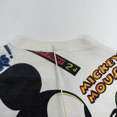 Vintage Mickey Mouse Disney Crewneck Sweatshirt Size Large All Over Print 90s