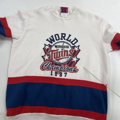 Vintage Minnesota Twins World Series Champs Nutmeg Sweatshirt Large 1987 80s MLB