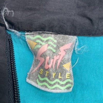 Vintage Surf Style Pullover Windbreaker Light Jacket One Size 90s