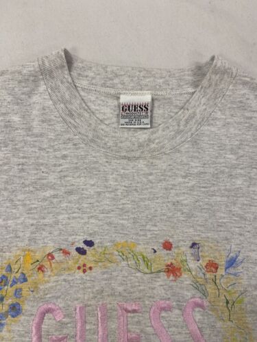 Vintage Guess Fleurie Georges Marciano T Shirt Size Large Embroidered Throwback Vault