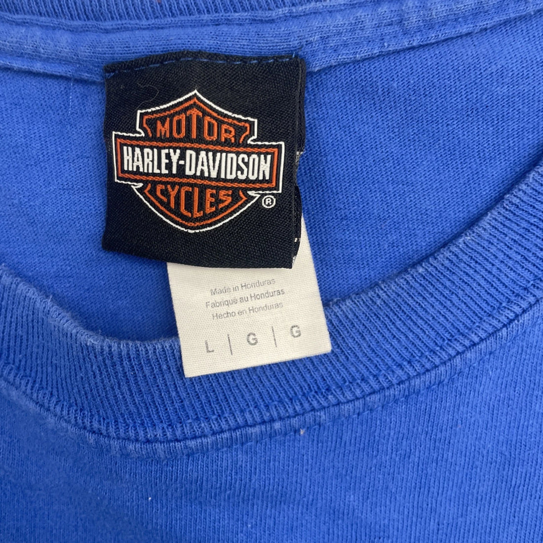 Harley Davidson Jamaica Long Sleeve T-Shirt Size Large Blue
