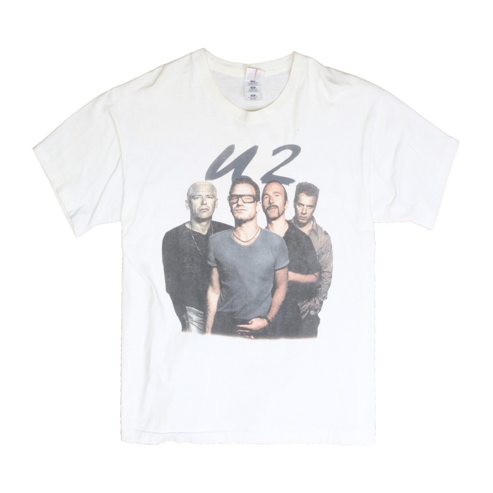 Vintage U2 Pop Mart World Tour T-Shirt Size XL White Rock Band Tee 1997 90s