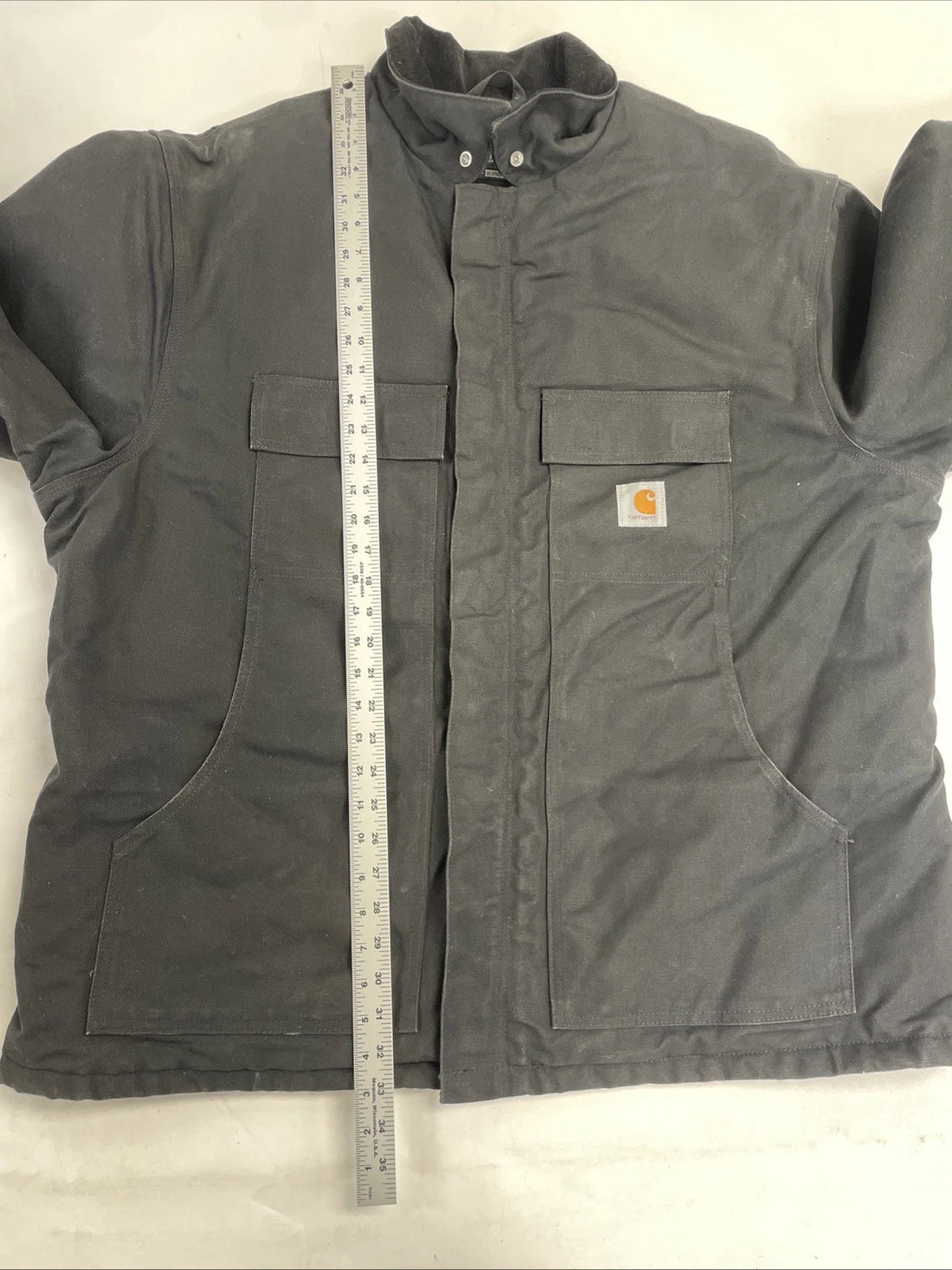 Carhartt Work Coat Jacket Size 2XL Black Loose Fit
