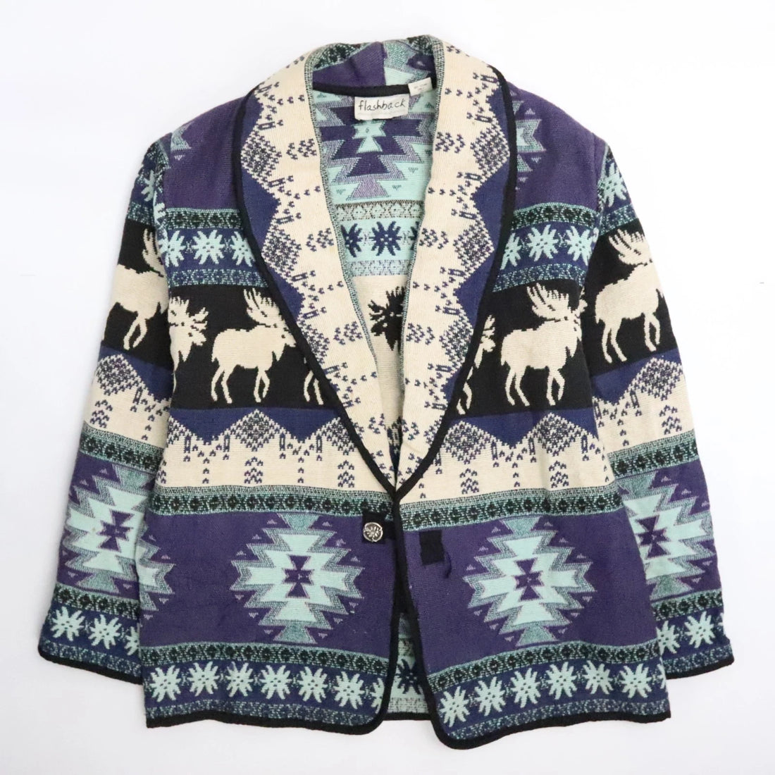 Vintage Flashback Western Aztec Coat Jacket Size Large
