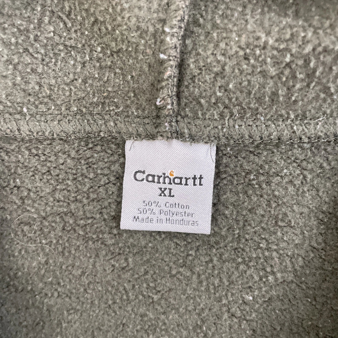 Vintage Carhartt Full Zip Sweatshirt Hoodie Size XL Olive Green