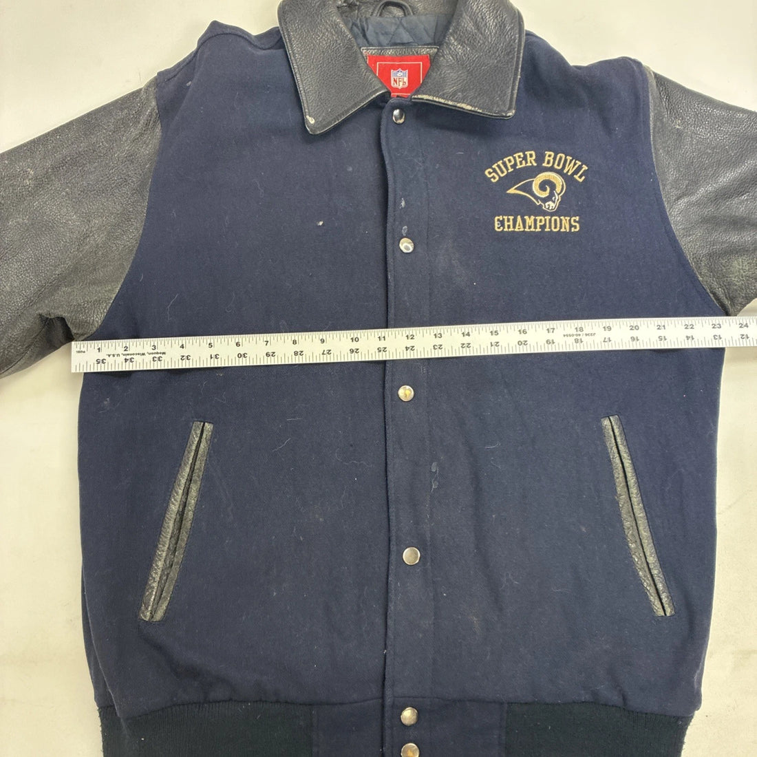 Vintage St. Louis Rams 1999 Super Bowl Champs Varsity Jacket Medium 90s NFL