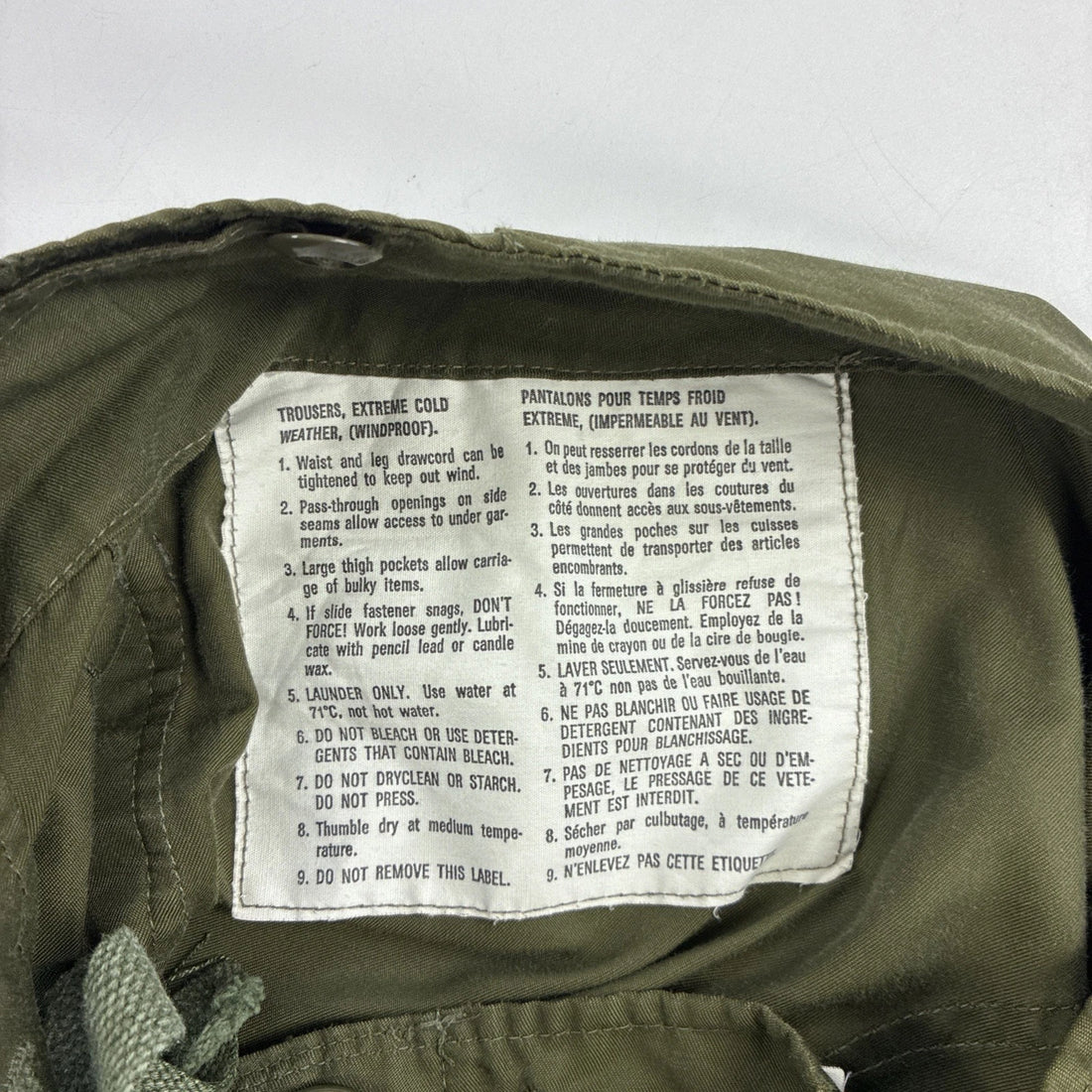 Vintage Extreme Cold Weather Windproof Military Pants Size 4 Small 1989 80s
