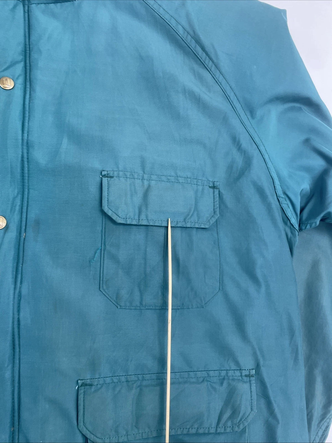 Vintage Lands End Parka Field Coat Jacket Size XL Green Wool Lined