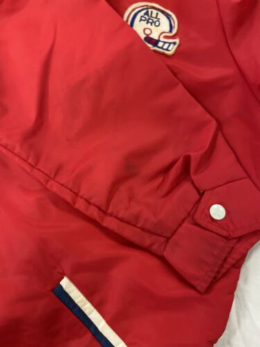 Vintage All Pro Football Coach Jacket Size Medium Red