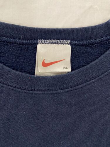 Vintage Nike Sweatshirt Crewneck Size XL Navy Blue Embroidered Swoosh 90s