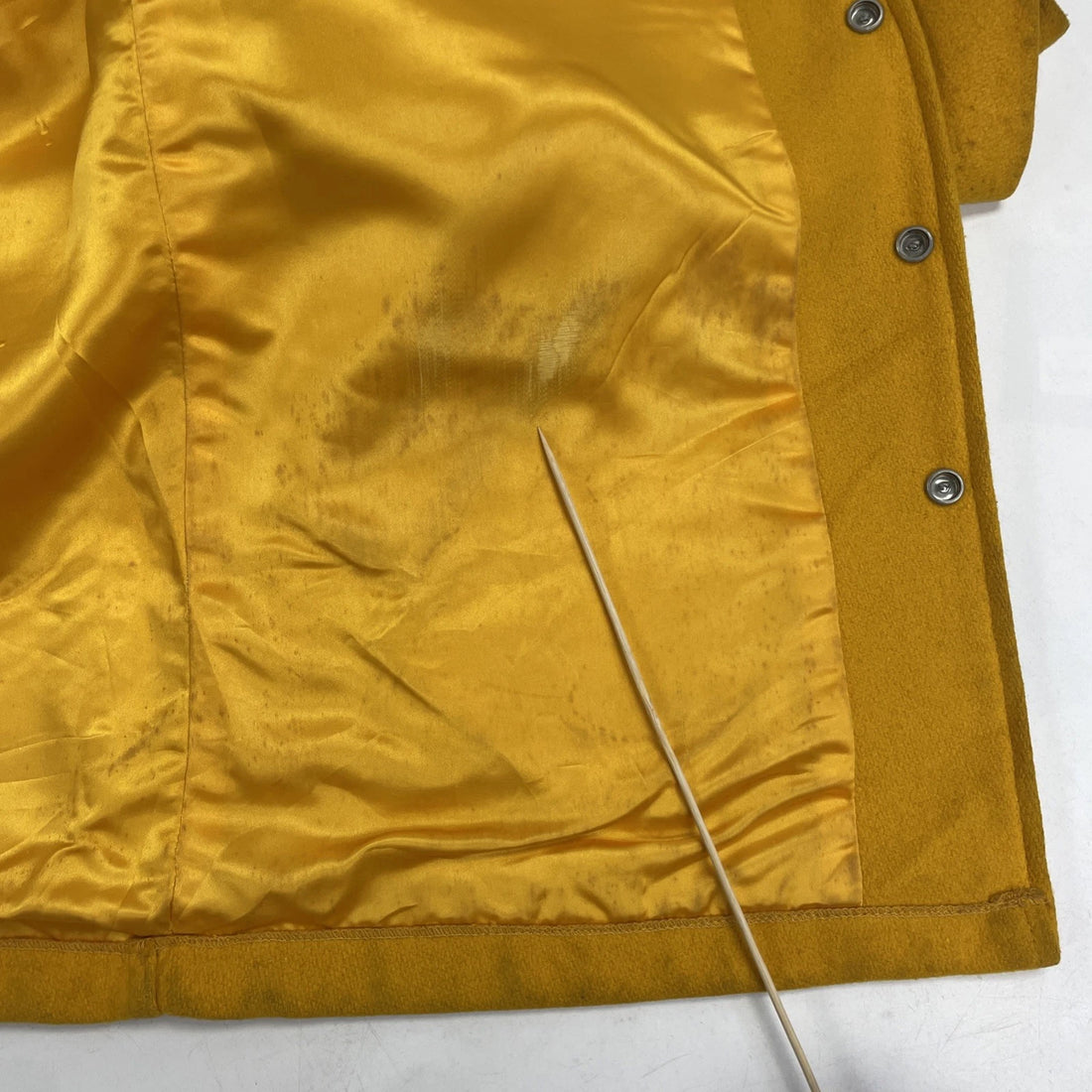Vintage Football Wool Letterman Varsity Coat Jacket Size 40 Yellow