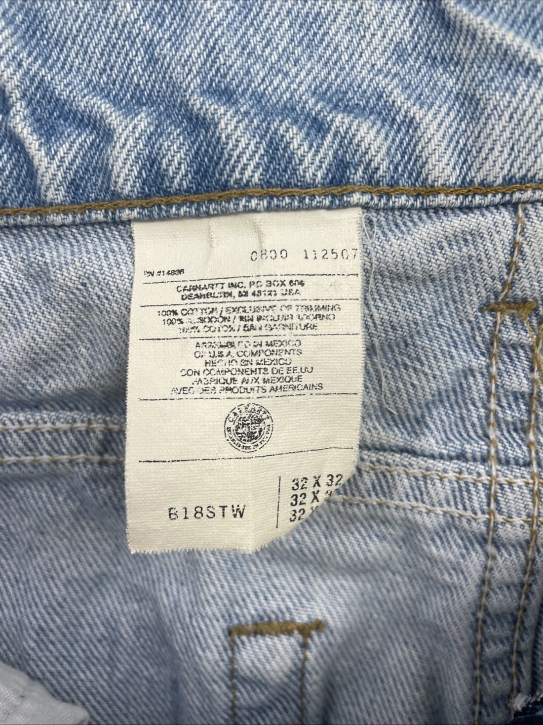 Vintage Carhartt Denim Jeans Pants Size 32 X 32