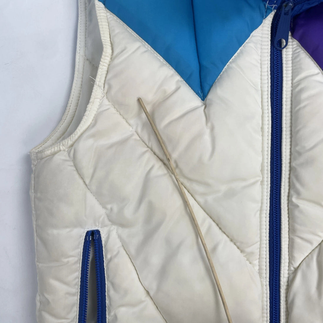 Vintage Mountain Goat White Stag Puffer Vest Jacket Size Small Insulated