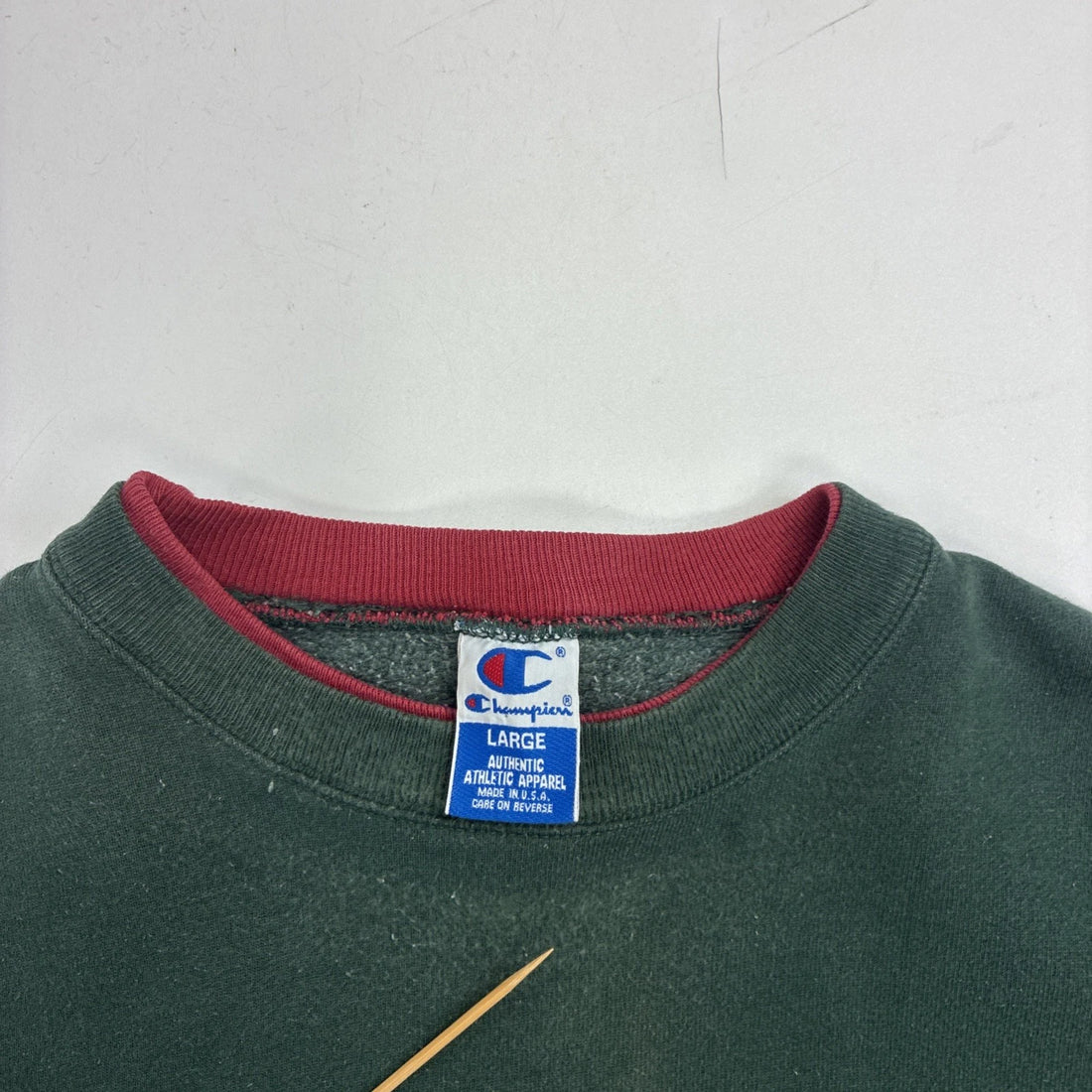 Vintage Champion Spell Out Crewneck Sweatshirt Size Large Green