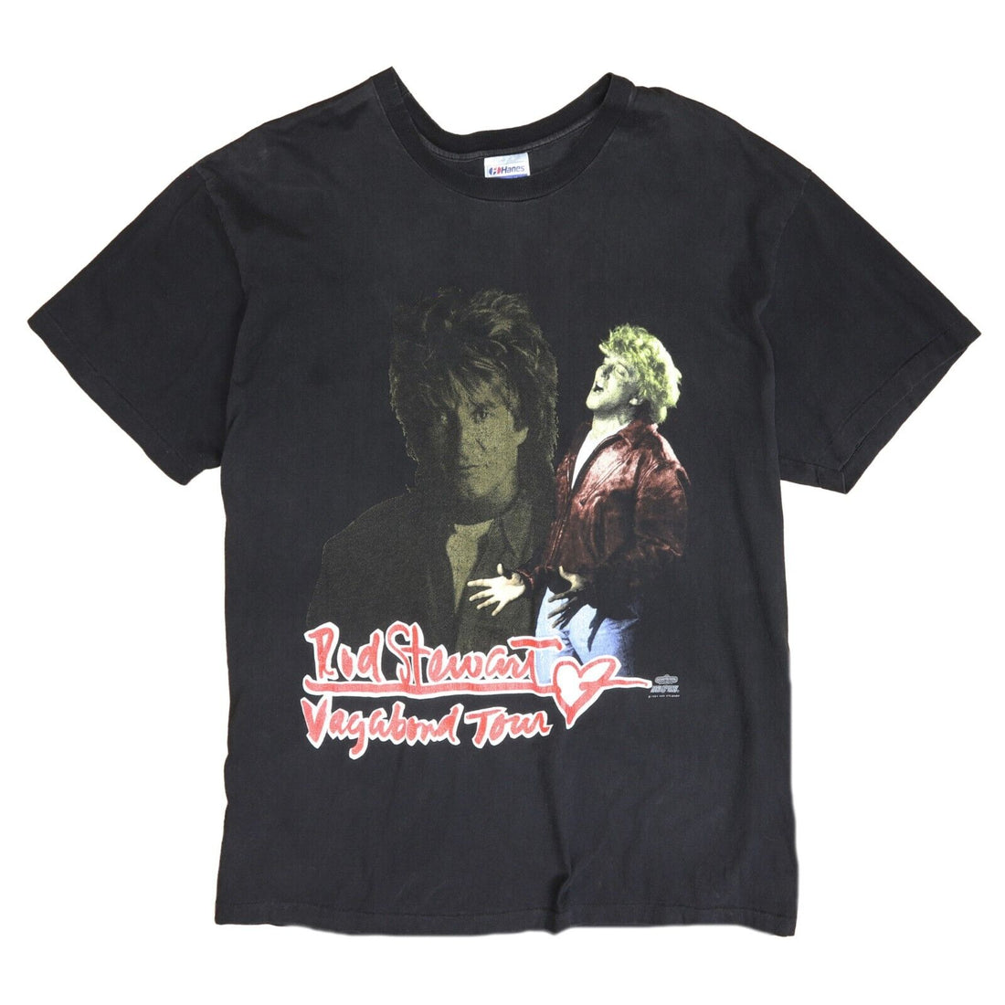 Vintage Rod Stewart Vagabond Heart Tour T-Shirt Size XL Music 1991 90s