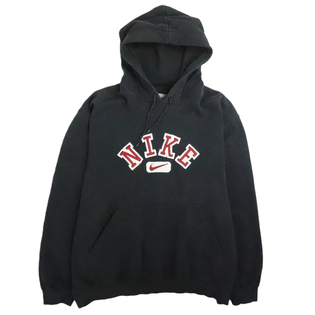 Vintage Nike Spell Out Sweatshirt Hoodie Size 2XL Black