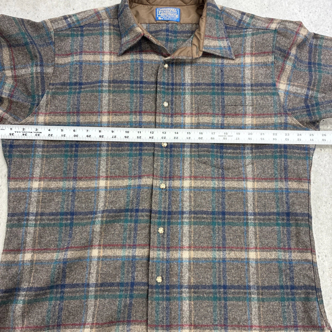 Vintage Pendleton Wool Lodge Button Up Shirt Size XL