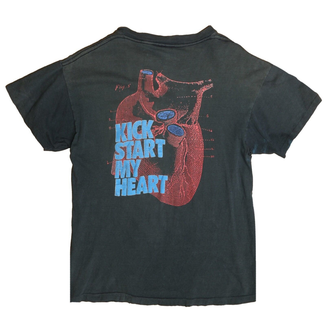 Vintage Motley Crue Kick Start My Heart T-Shirt Size Medium Band Tee 1989 80s