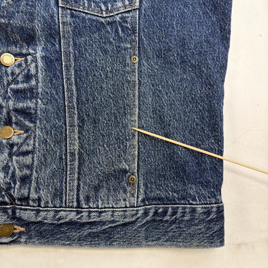 Vintage Wrangler Denim Trucker Jacket Size Large Blue