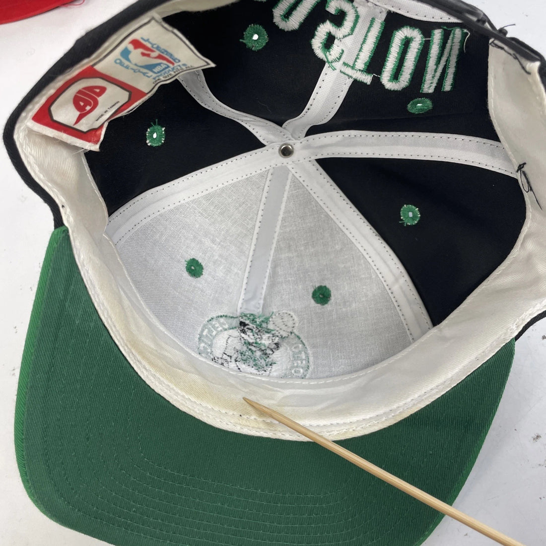 Vintage Boston Celtics Blockhead AJD Snapback Hat Cap OSFA NBA
