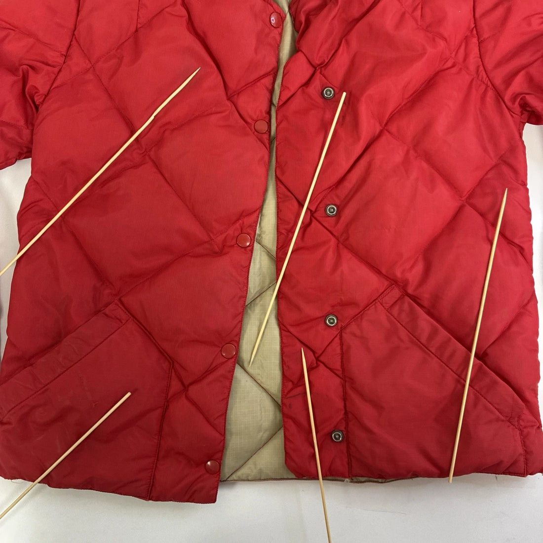 Vintage Eddie Bauer Quilted Down Puffer Skyliner Jacket Size Small 50s