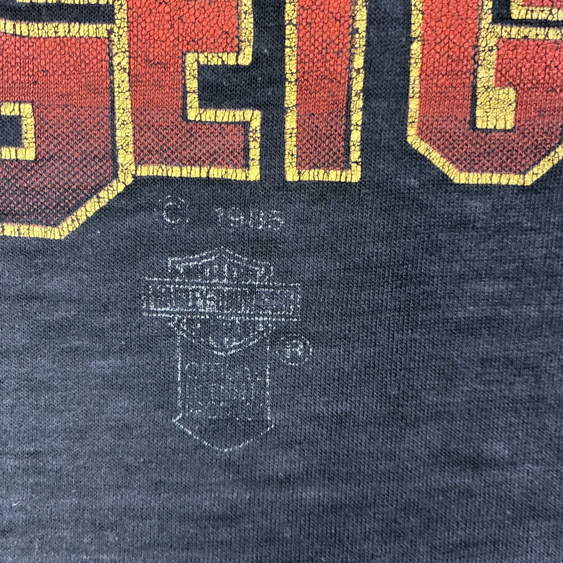 Vintage Harley Davidson 3D Emblem When The Going Gets Rough T-Shirt Large 1985