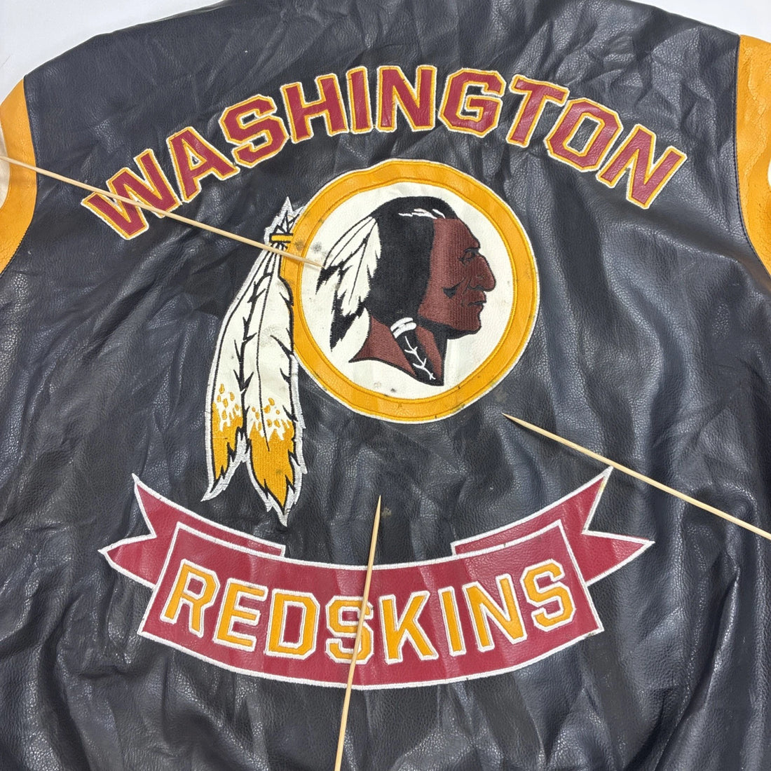Washington Redskins Faux Leather Varsity Jacket XL NFL
